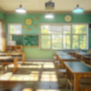 blurred picture of empty classroom